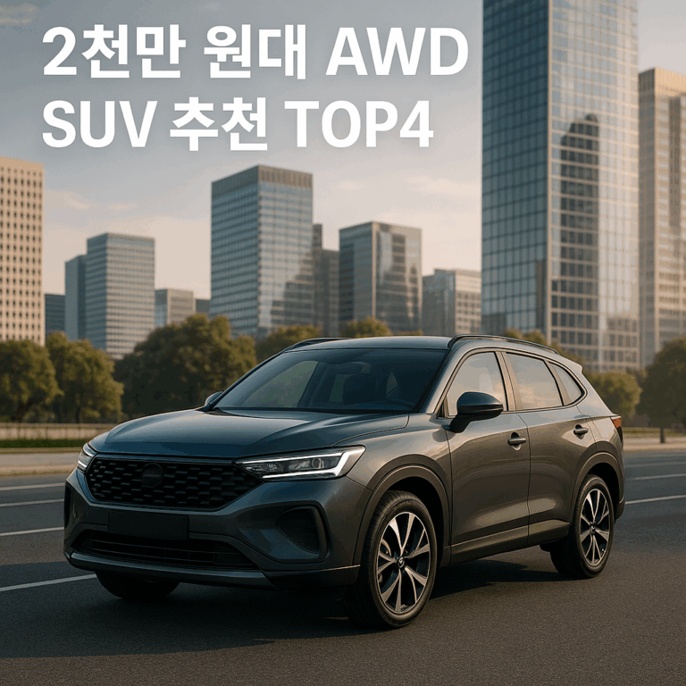 Read more about the article 2천만 원대 AWD SUV 추천 TOP4