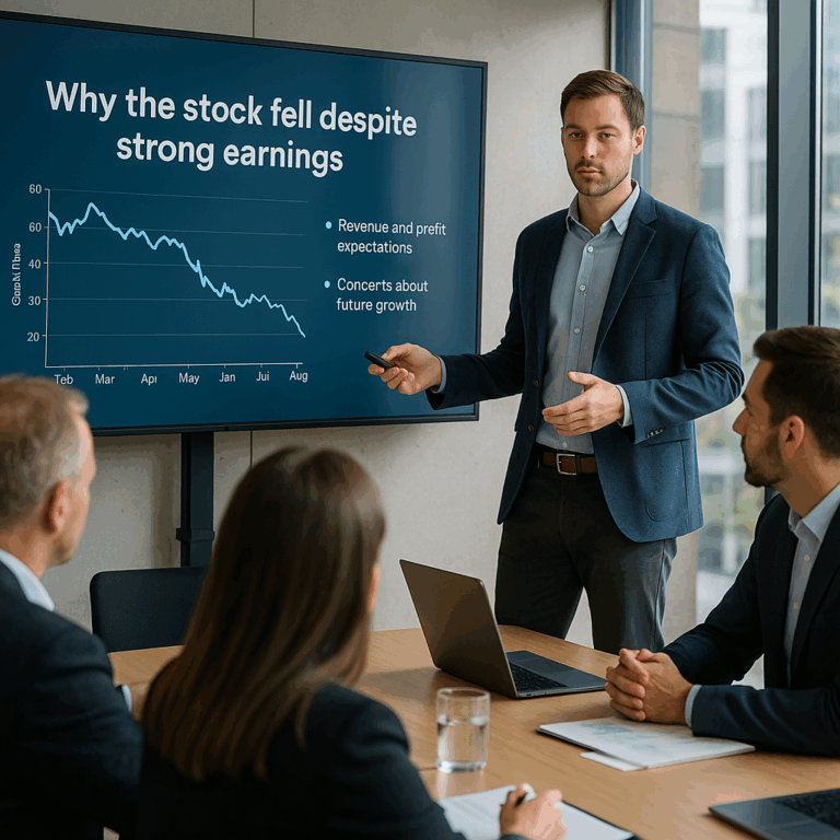 Read more about the article 실적 호조에도 주가가 하락한 이유
